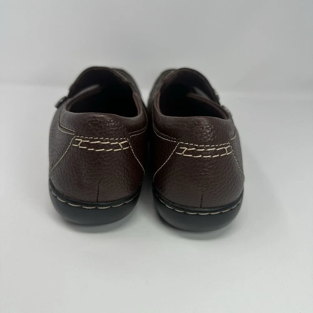 NWOB Clarks Ashland Lane Brown Slip-On Loafers, Redwood,‎ Women's Size 12 N
